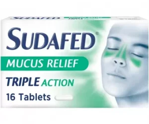 Sudafed Mucus Relief Triple Action Cold & Flu - 16 Tablets
