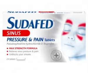 Sudafed Sinus Pressure & Pain Relief – 24 Tablets