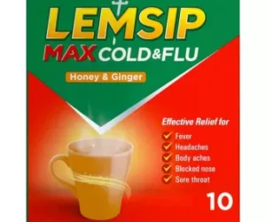 Lemsip Max Cold & Flu Honey & Ginger - 10 sachets