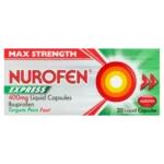 Nurofen Express Max Strength 400mg - 20 Liquid Capsules