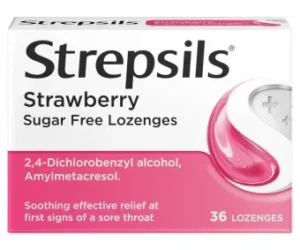 Strepsils Strawberry S/F 36 Lozenges