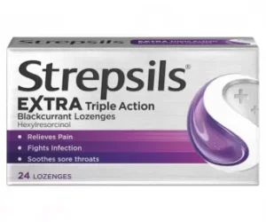 Strepsils Extra-Strength - Blackcurrant 24 Lozenges