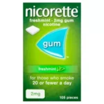Nicorette Freshmint 2mg Gum - 105 Pieces