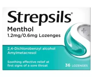 Strepsils Menthol 1.2mg/0.6mg - 36 Lozenges