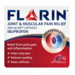 Flarin Joint and Muscular Pain Relief 200mg Soft Capsules - 12 Caps